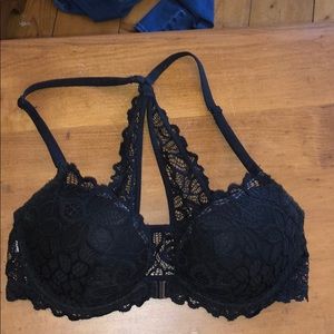 A PINK front buckle Bralette
